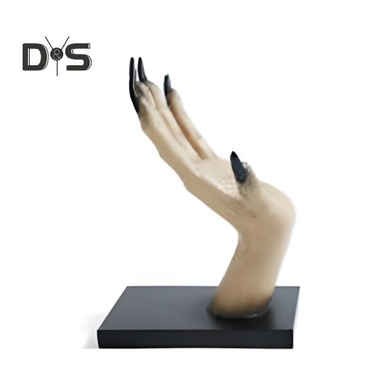 Halloween Bookends Witch Hand Book End Gothic Home Decor for Shelves Desktop Scary Witch Hands Holding Figurine Book Stand Halloween Room Decor