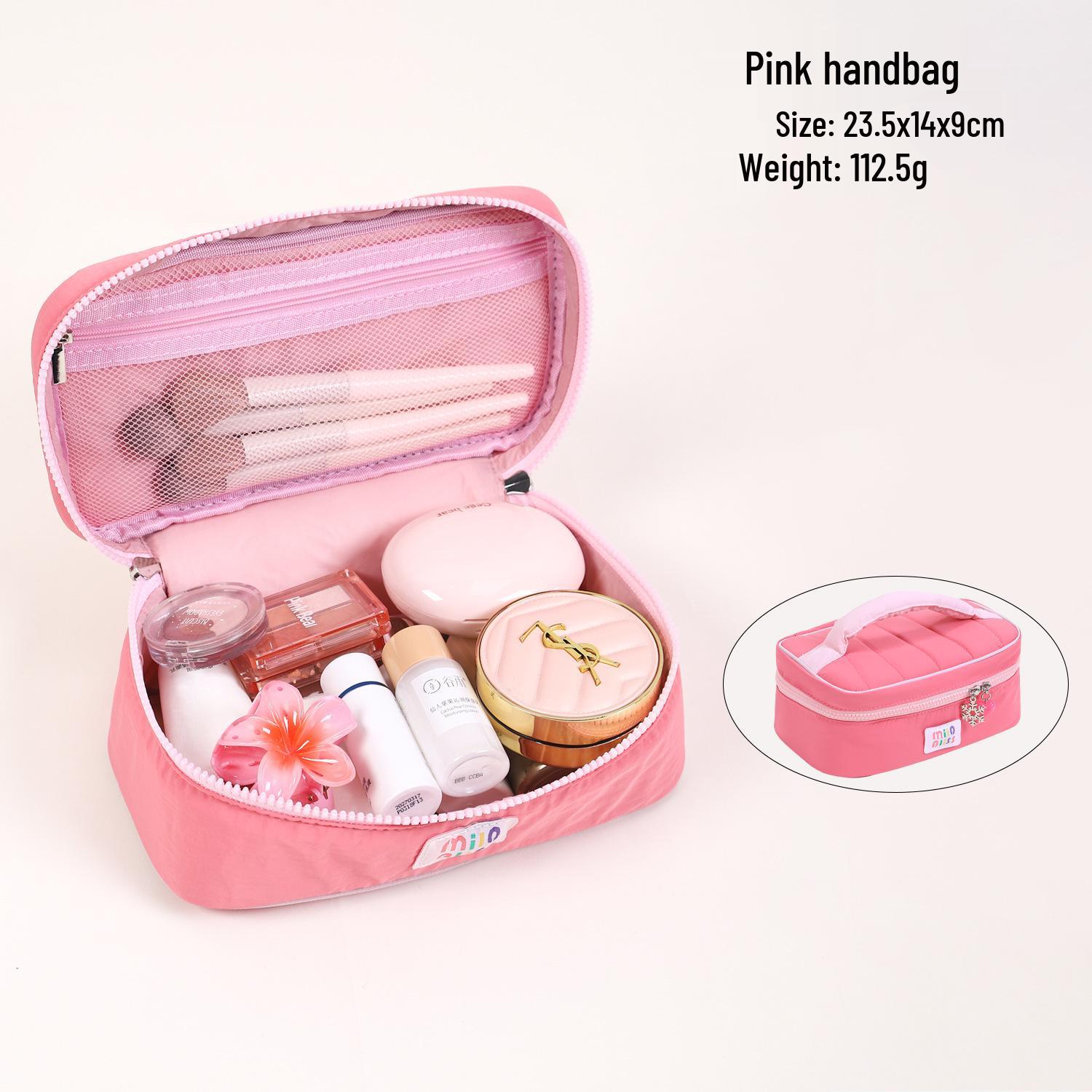 Красочная дорожная косметичка-макарон большого объема для девочек