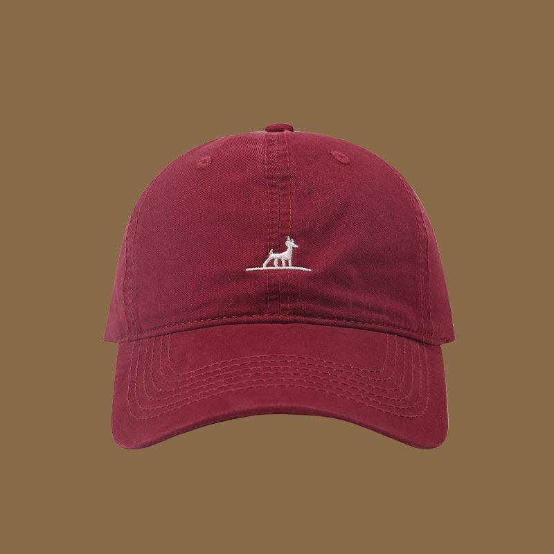 Cartoon Embroidered Logo 6 Panel Curved Brim Cotton Adjustable Daily Wear Sun Protection Baseball Cap
