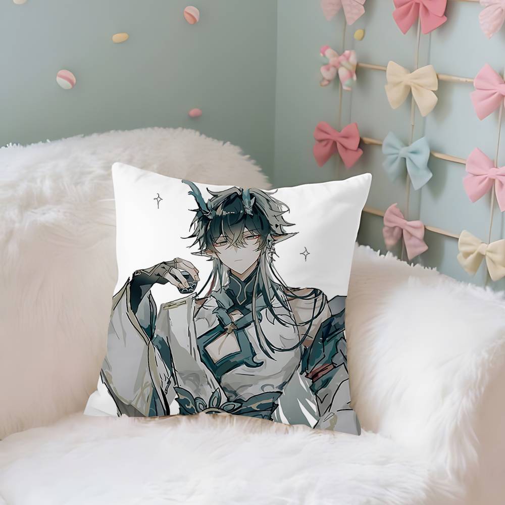 Dan Heng Imbibitor Lunae Case Plush Fabric Soft Pillowcase Double Sided Print Cushion Cover Household Gifts