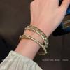 Exquisite Hollow-cut Zirconia Bracelet - Elegant Autumn-winter Accessory with Unique Style for Women