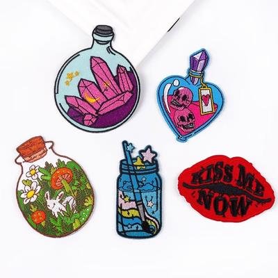 5 pezzi/confezione toppe per vestiti toppe stirabili toppe ricamate per abbigliamento toppe termoadesive