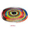 120/240Pcs Wooden Domino Toys Children Colored Rainbow Dominoes Building Blocks Kits Montessori Educational Toy Interactive Game