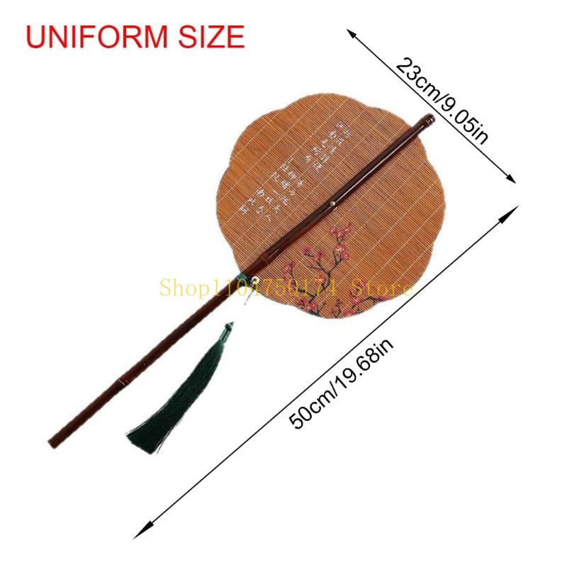 Bamboos Fan Round Foldable Hand Fan Ancient Waist Fan Hanfus Costumes Accessory top sale