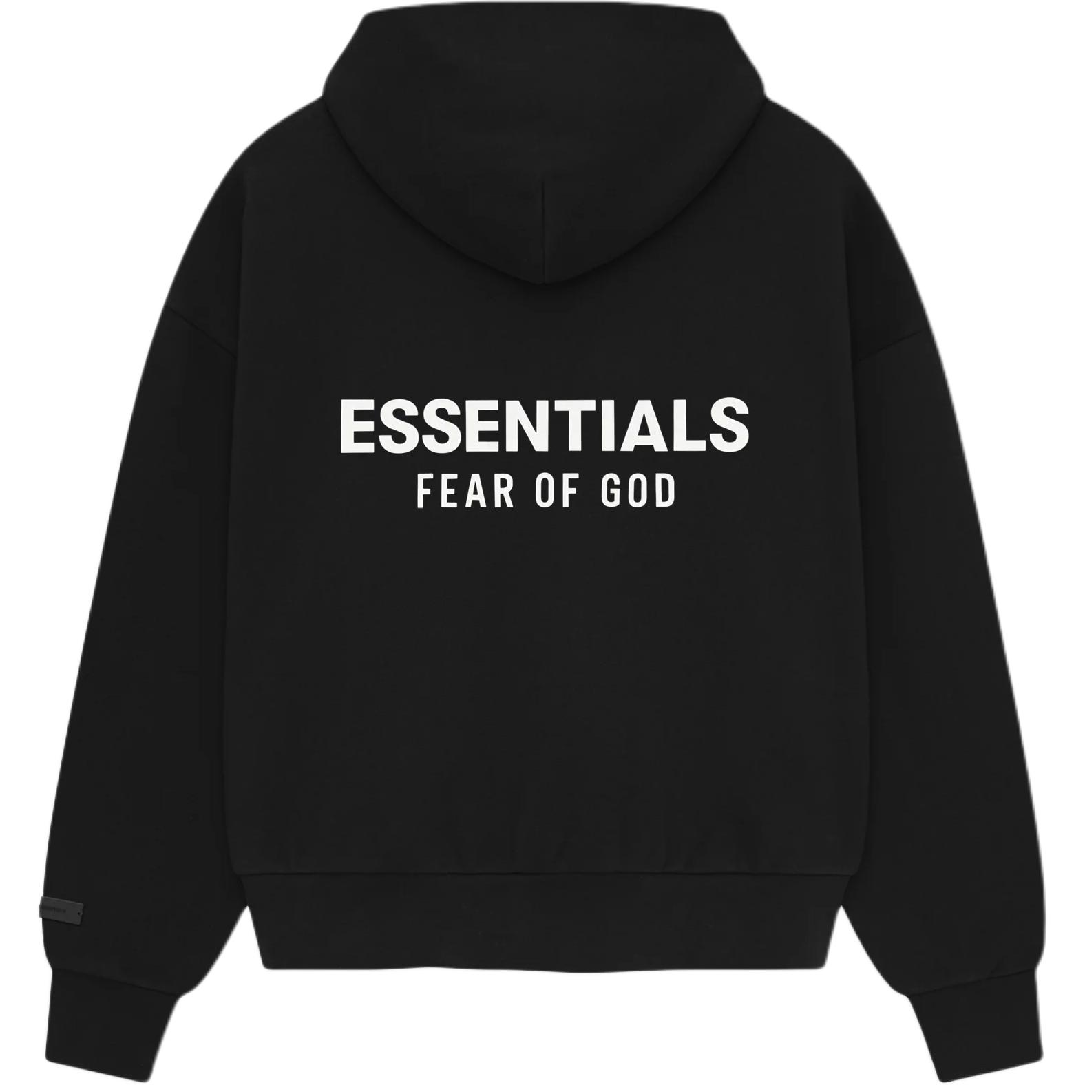 

Fear of God Essentials Classic Fit Fleece Hoodie Jet Black Men Tops 192AS252050F XL