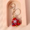 Pretty Christmas Tree Keychain Snowfake Key Ring Pendants for Key Holder Women Girls Handbag Charms DIY Jewelry Gifts