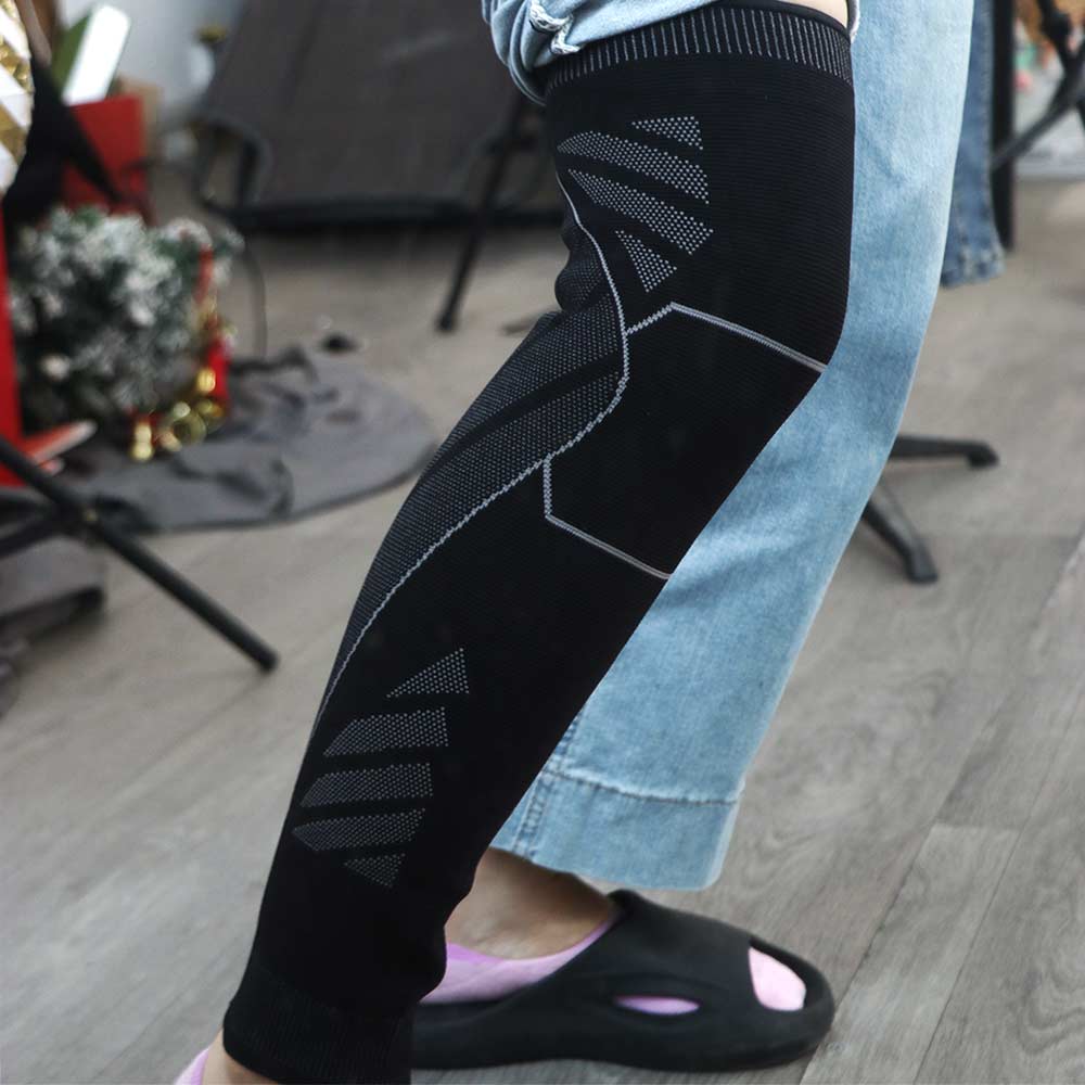 Imitation Nylon Full Leg Compression Sleeve Wear-resistant Compression Knee Sleeve  Women Men