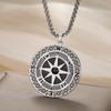 LIKGREAT Vintage Compass Pendant Necklace For Men Stainless Steel Neckchain  Hip-hop Style Ocean Adventure Pirate Style Jewelry
