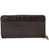 Women' Leather Wallet with Wings Croco Black Wrist Strap