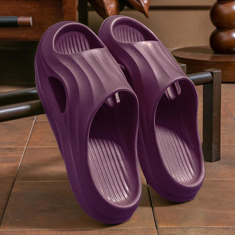 Women's Thick Sole Non-Slip EVA Slippers - Poop Design, Air Cushion Comfort for Couples, Summer Indoor Use.