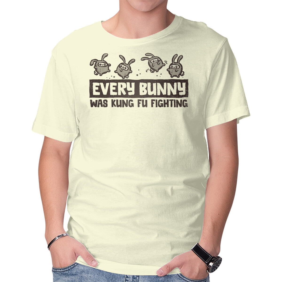 Unisex Crew Neck T-Shirt Every Bunny Graphic Short Sleeve Casual Tee S