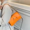 Torebka damska Modna, wszechstronna, skórzana torba typu Crossbody na jedno ramię z łańcuszkiem i klamrą Torebki dla kobiet Designer Luxury