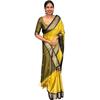 SGF11 Womens Kanjivaram Soft Lichi Silk Saree With Blouse Piece (Yellow 0886)