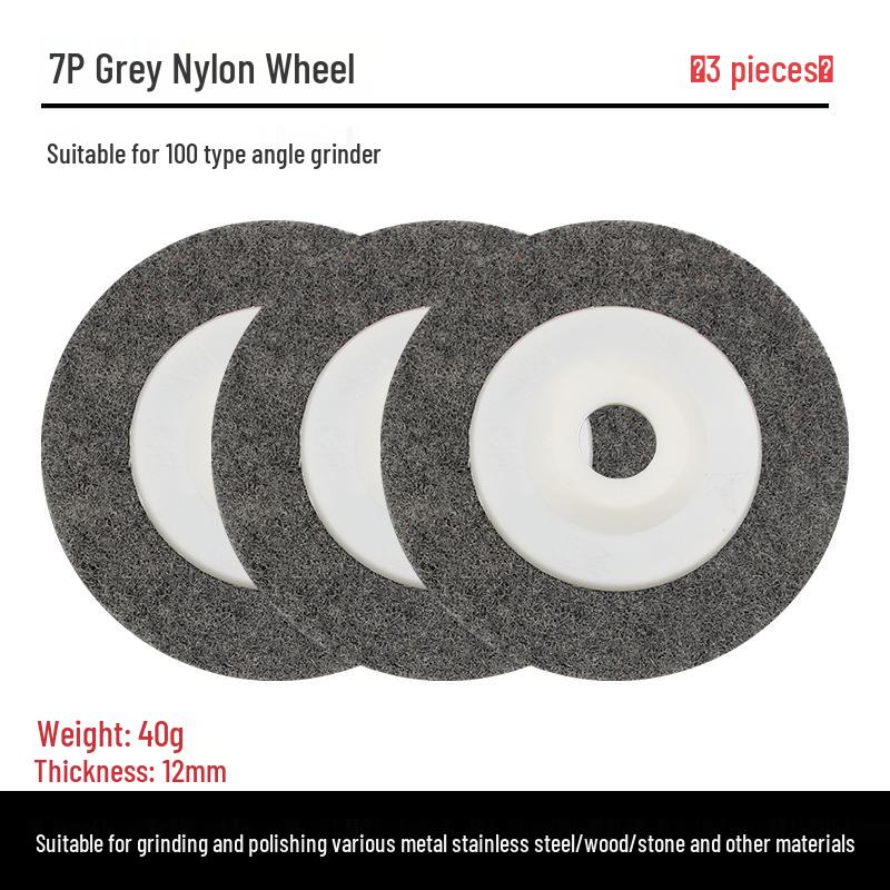 Nylon Fiber Polishing Wheel for Angle Grinder - Metal Grinding, Rust Removal, Stainless Steel and Wire Drawing Disc