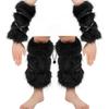 Faux Fur Furry Arm Cuffs And Leg Warmers Covers Set For Halloween Cosplay Costumes Accessory