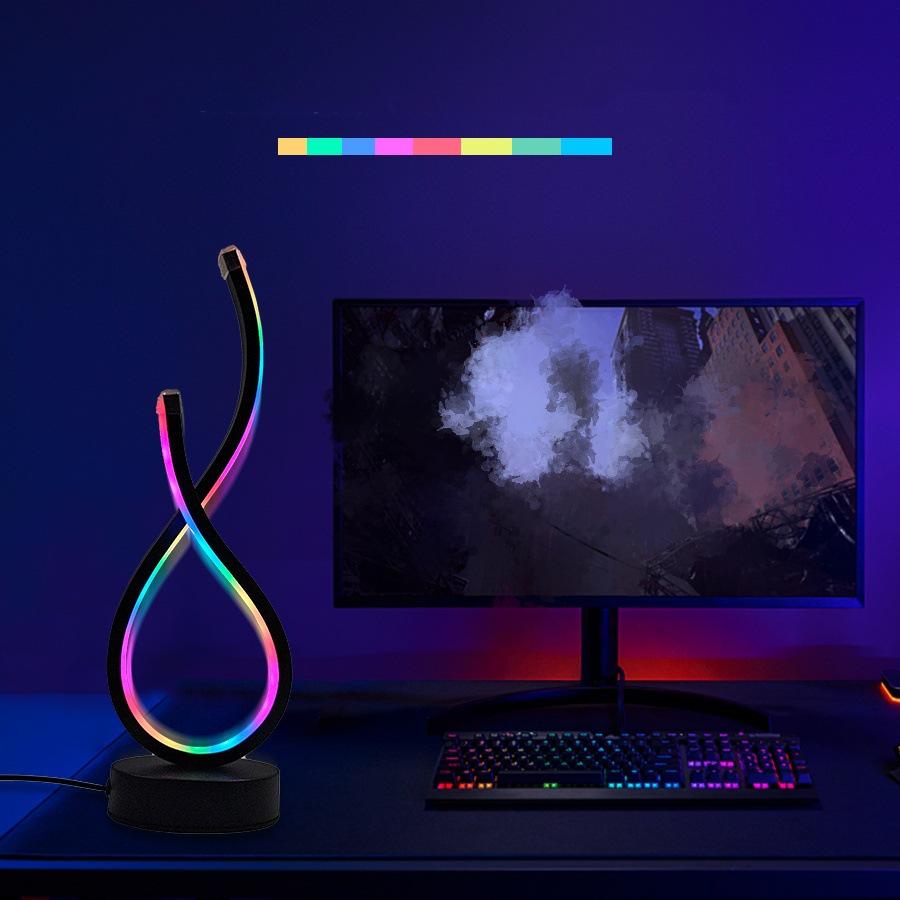 2025 LED Desk Lamp: Bedroom & Bedside Night Light with Three-Color Dimming & 36 Colorful Modes for Creative Spaces