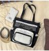 Schoolbag Japanese Ins New High-value Fresh and Sweet Contrasting Color Splicing Make-up Bag Women's Lightweight Large-capacity Backpack