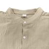 Linen Shirt with Long Sleeves and Stand Collar Breathable Casual Men's New Chinese-Style Pocket Shirt