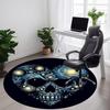 1pc Skull Galaxy Heart Office Round Area Rug, Under Office Chairs Bedroom Living Room Home Decor, Room Deco, Available In Various Sizes