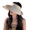 Stripe Pattern Sun Protection Hat With USB Cooling Fan Breathable Sun Hat with Adjustable Size for Outdoor Enthusiast