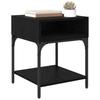 Nightstand Set of 2 Black Oak Effect 40 x 40 x 50 cm