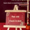 Wedding Guest Sign-in and Gift Registry Card for Bride and Groom