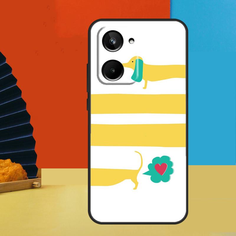 Cartoon Dachshund Sausage Dog For Realme C75 C71 C55 C53 C67 C61 C33 C63 C51 10 11 12 13 14 Pro Plus C65 GT7 15 Pro Case