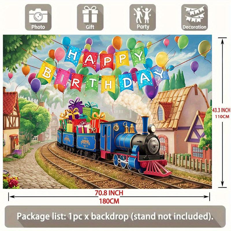 Party Backdrop Train Photo Booth Decor Birthday Party Decor