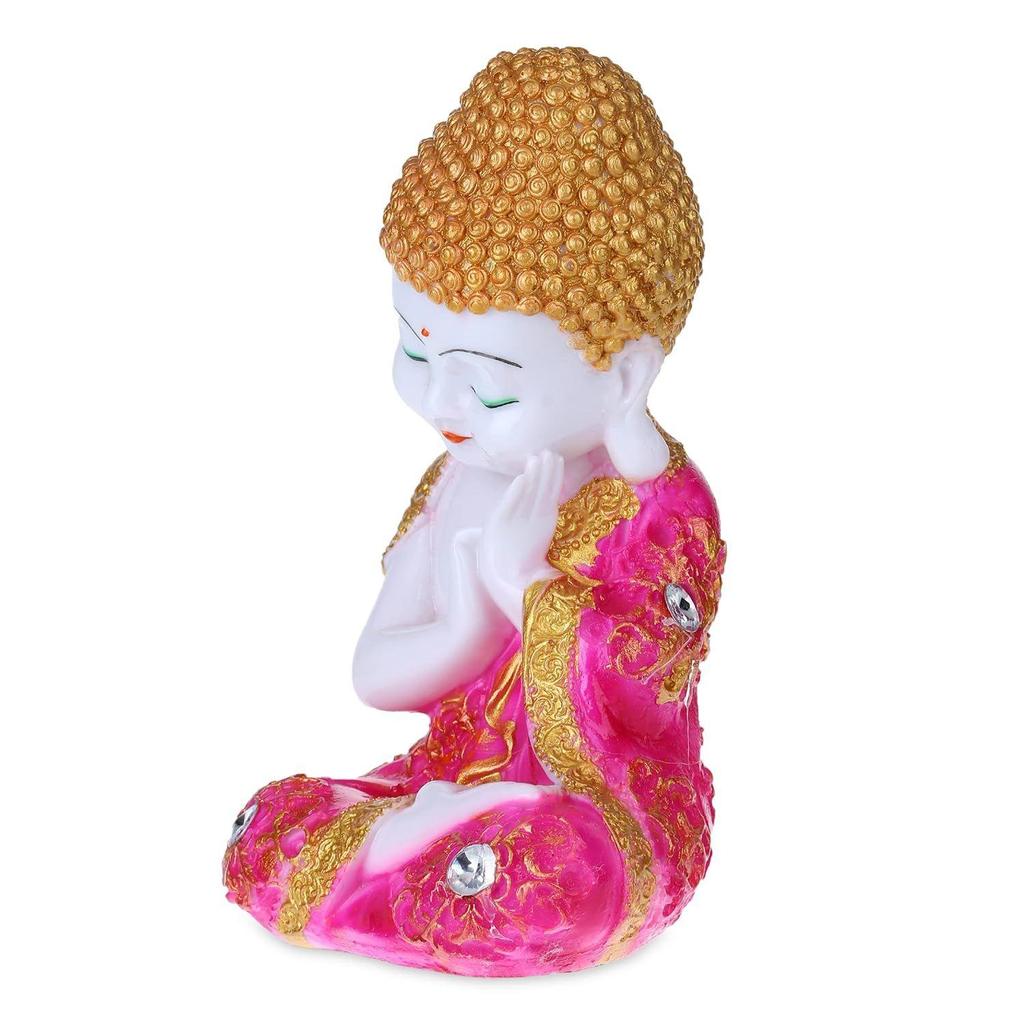 Polyresin Buddha Idol Decorative Showpiece Little Baby Monk Buddha