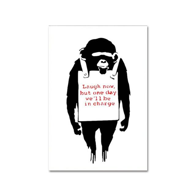 Banksy Graffiti Artwork Canvas Painting Girl With Red Balloon Poster Black White Abstract Wall Pictures for Nordic Home Decor