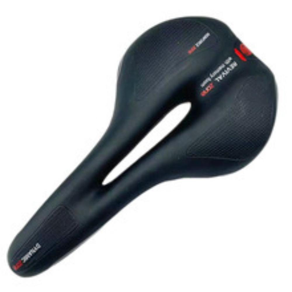 

Mountain bike saddle hollow comfortable universal thick seat cushion Double track model (excluding seat clip) червоний