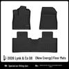 Compatible 2026 Lynk & Co 08 TPE Floor Mats & 3D All-Weather Backrest Mats - Waterproof, Wear-Resistant, Starry Sky Design, Carbon Fiber Texture.