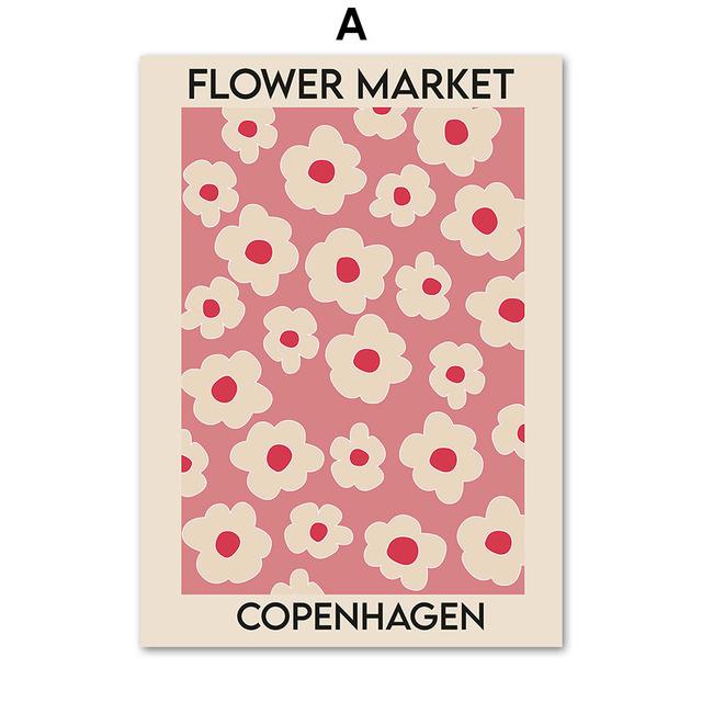 

Винтажная абстрактная цветочная ваза с листьями, настенная живопись на холсте, постеры на скандинавскую тему и принты, настенные панно для декора гостиной 21cm×30cm NoFrame