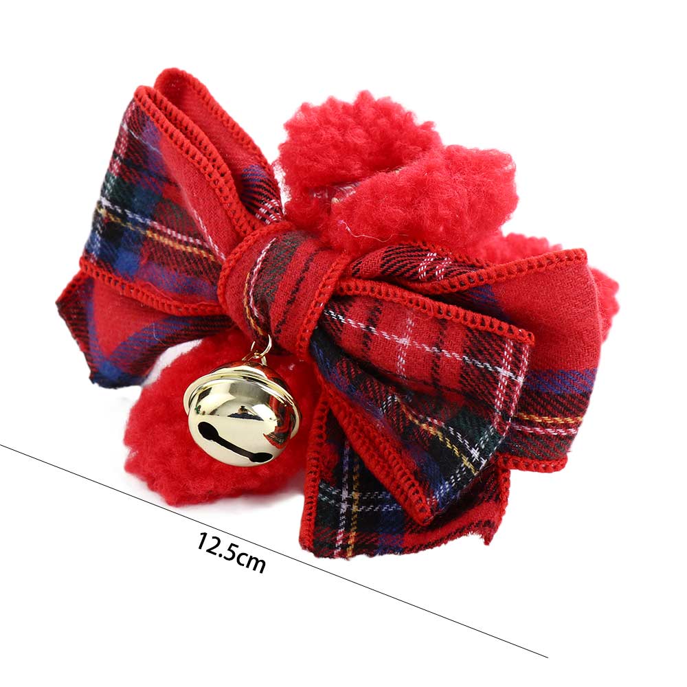 Elegant Plush Bow Christmas Bell Women Hair Claws Autumn Hairgrip Shark Clip Korean Ponytail Holder