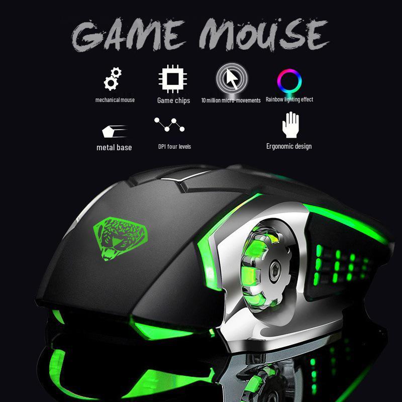 502 Mechanical Gaming E-sports USB Wired Luminous Mouse