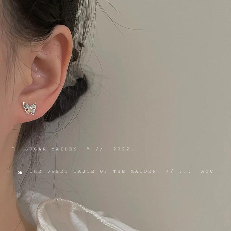 2026 New Exquisite 925 Sterling Silver Butterfly Stud Earrings for Women