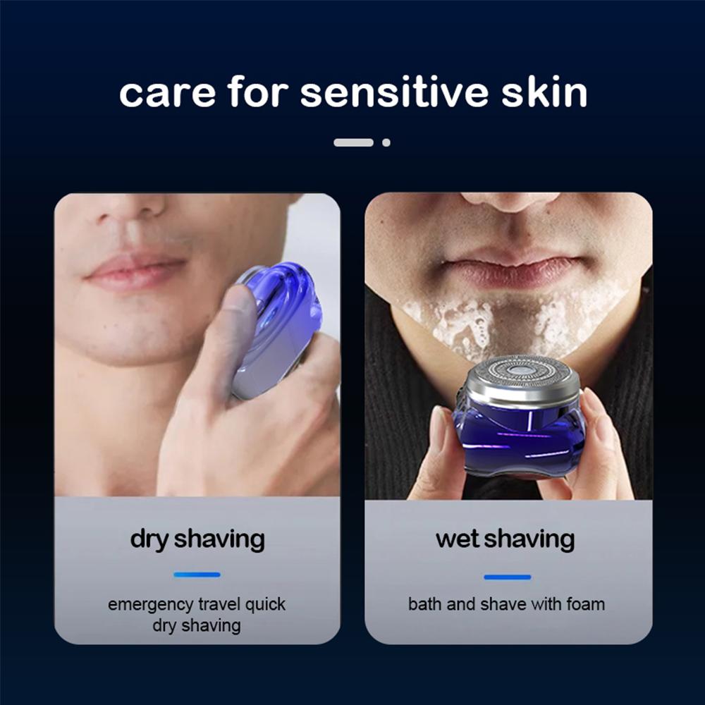 Mini Shaver Portable Electric Beard Trimmer USB Rechargeable Floating Head Lightweight Electronic Shaver For Home Hotel Trips