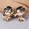 Attack on Titan Anime Enamel Pins Mikasa Rivaille Figure Brooch Jewelry Backpack Clothing Decoration Accessories Gifts