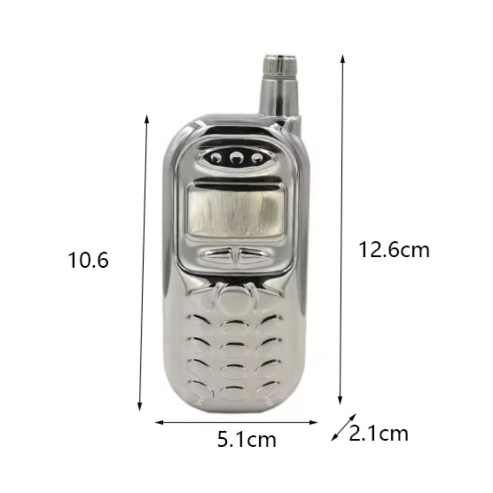 Stainless Steel Whisky Flagon 3oz Wine Bottle Drinkware Phone Shaped Hip Flask  Camping