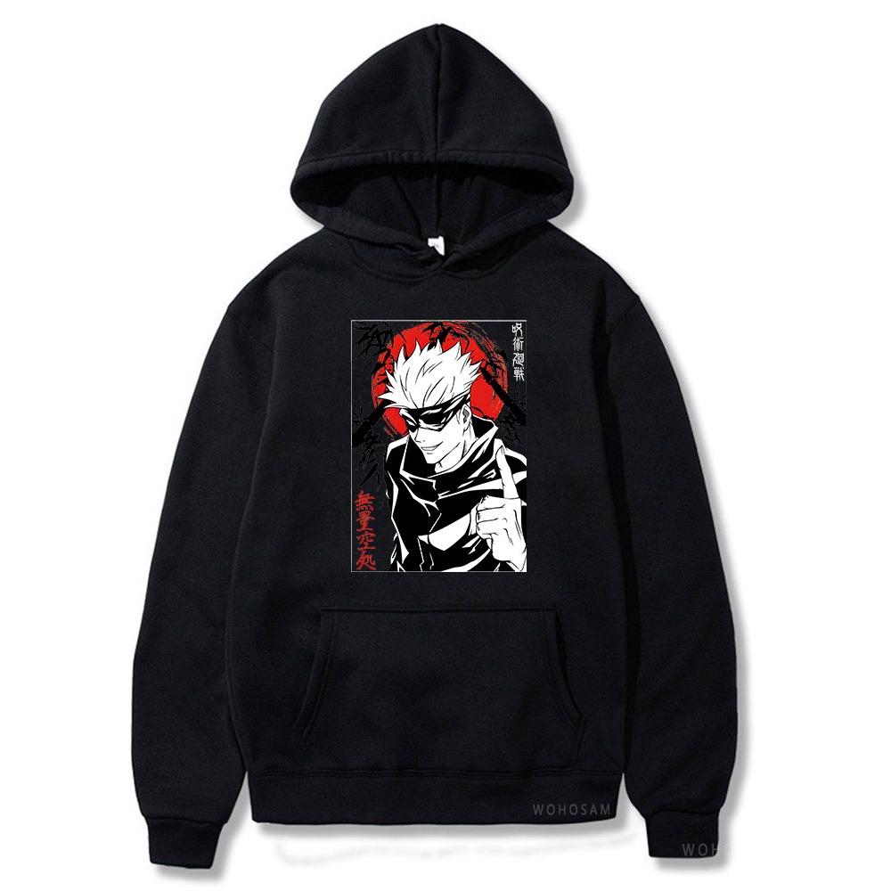 Japan Anime Jujutsu Kaisen Fashion Graphic Hoodies Vintage Oversized Hooded Long Sleeves Hoodie Men Women Clothes