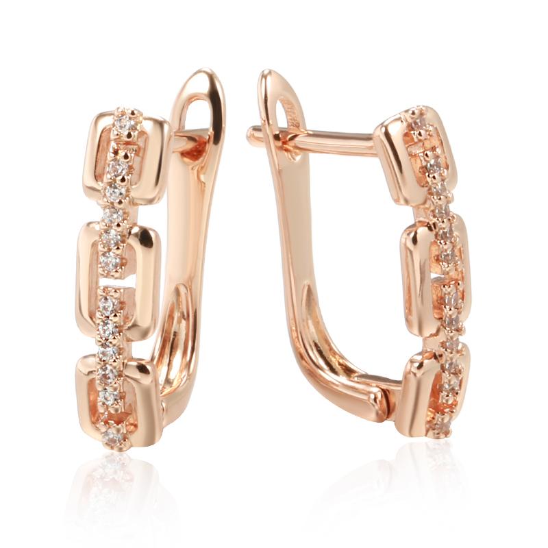 

Цепочка дизайн циркониевые серьги женские золотые цвета модные ювелирные изделия повседневные аксессуары