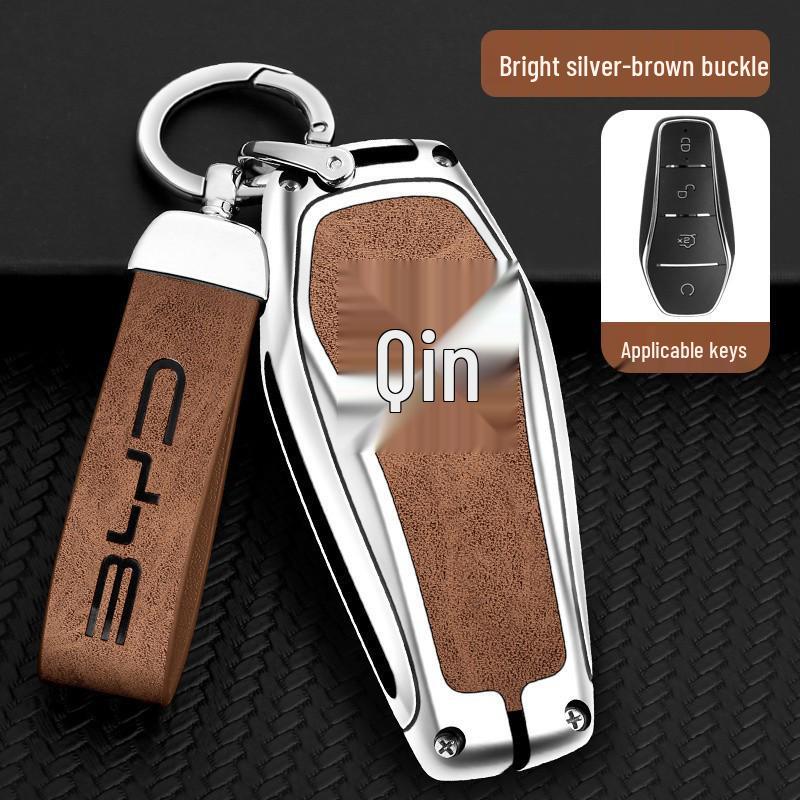 BYD Key Case Metal Shell: Anti-Lost Protection for Song PRO, Han, Tang, Song PLUS, Song MAX, Qin PRO Models.