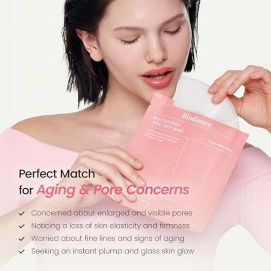 Bio Dance Collagen Real Deep Mask (16 sheets) Hydrogel High Moisture Firming Radiance Pore Care Non-greasy Dry Sensitive Skin Korean Cosmetics