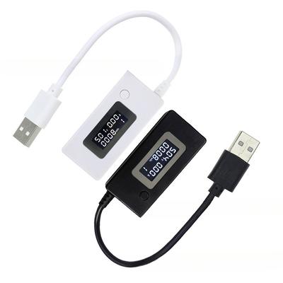 White Tail LCD Backlight LCD Digital Screen Display USB Ammeter Voltmeter Charging Capacity Test Meter Detector