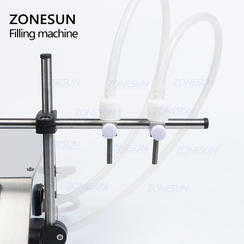 ZONESUN ZS-DPYT2P Riempitrice Liquidi Semi-Automatica a Pompa a Diaframma a Doppia Testa