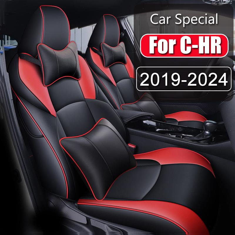Custom Luxury Car Seat Covers For Toyota CHR 2019-2025 Waterproof Artificial Leather Automobile interior Design Styling-Full Set