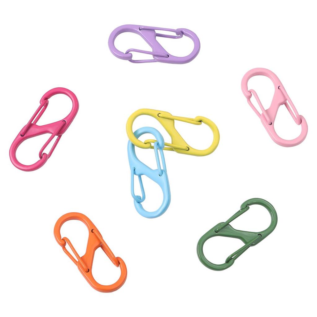 4-50Pcs Alloy+Iron Spray Paint Double S Buckle Clasps For Key Bag Accessories