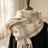 Plaid Pattern Neck Warmer Faux Cashmere Winter Scarf New Women's Scarf  Fall Winter Wear