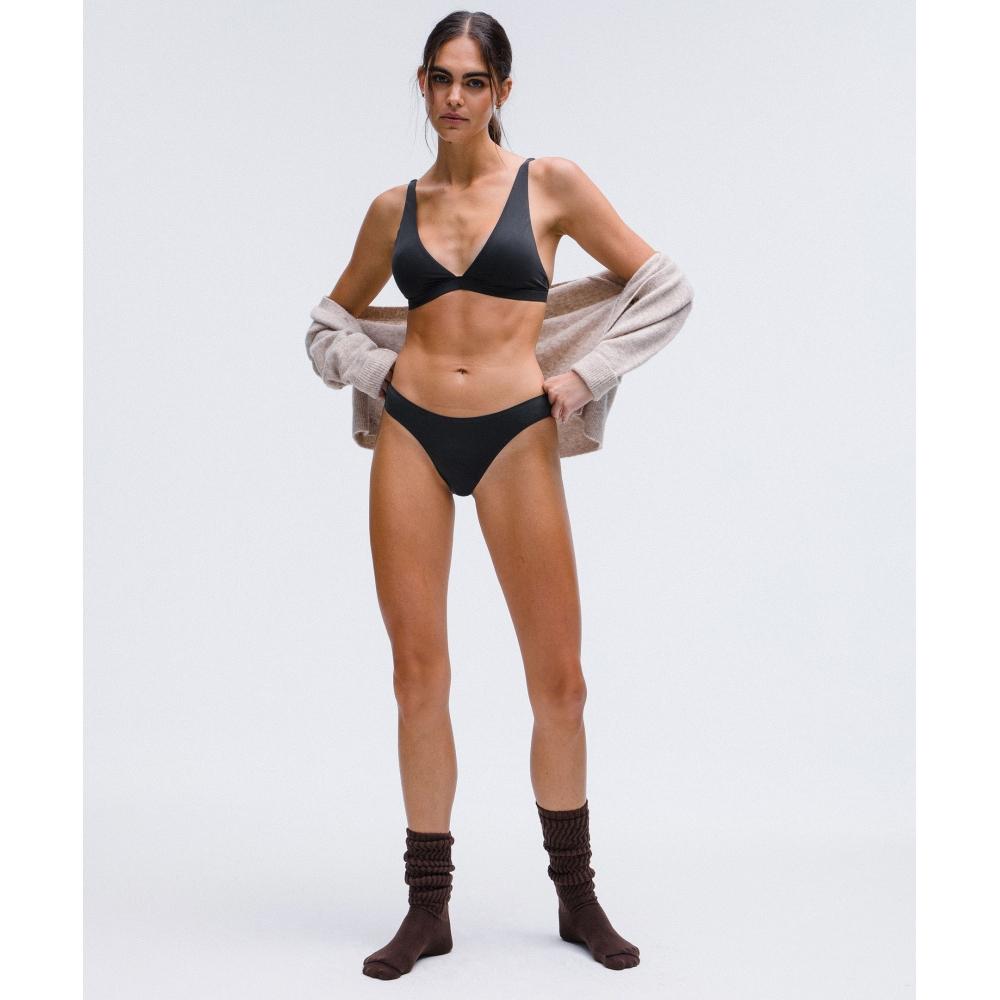 Lululemon Wundermost Ultra Soft Nulu Mid Rise Bikini Underwear Black