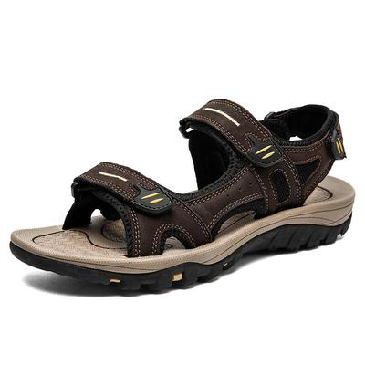 Sandalias de Hombre de Verano de Cuero Genuino de Talla Grande Sandalias de Playa de Verano para Hombre Sandalias de Exterior para Hombre